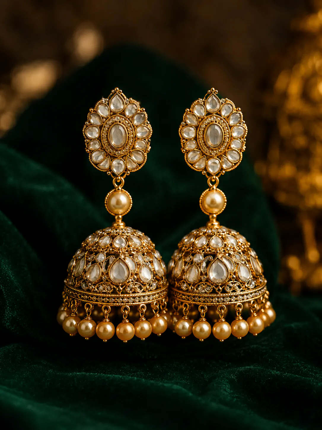 Gold earrings