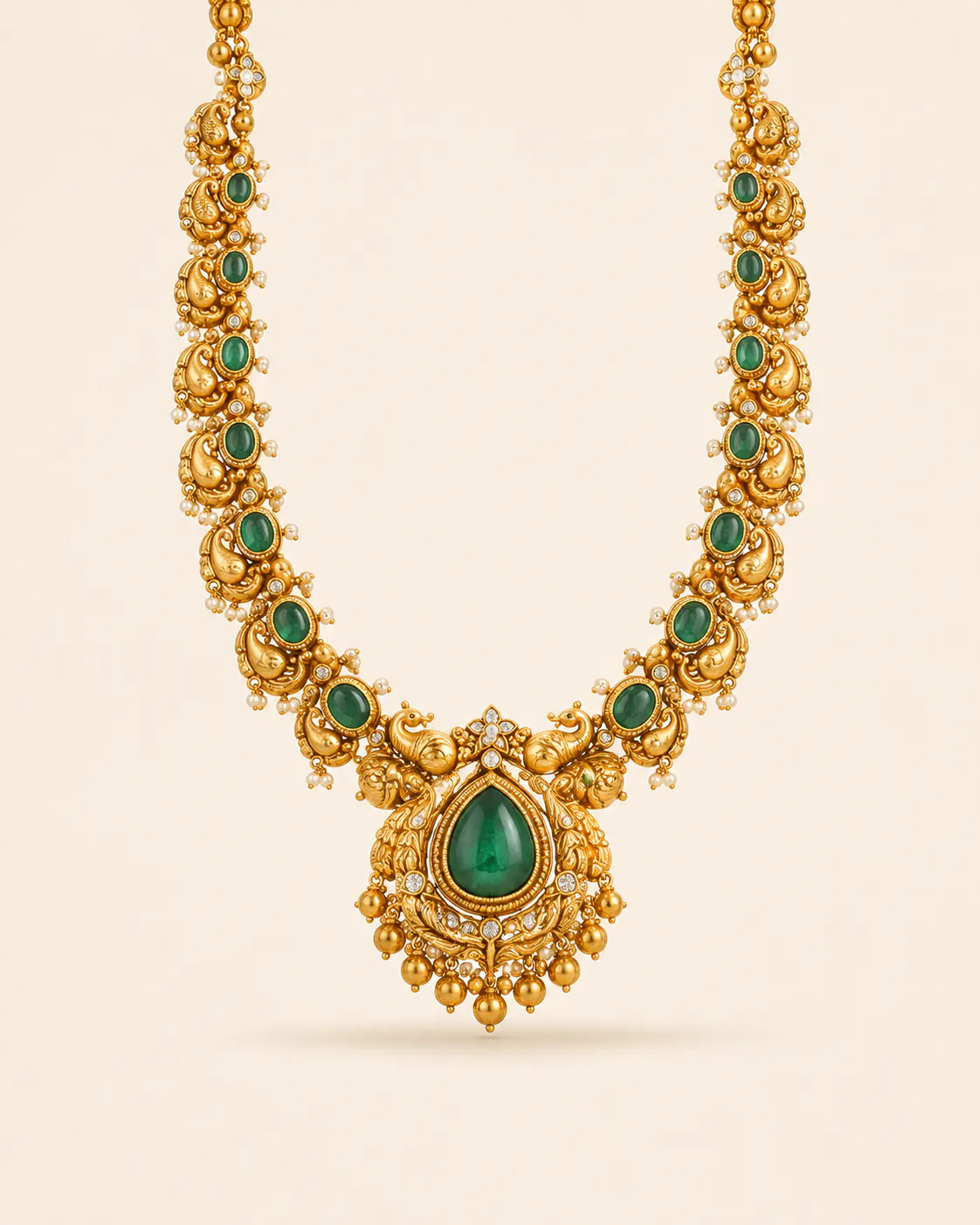 Heritage emerald temple necklace